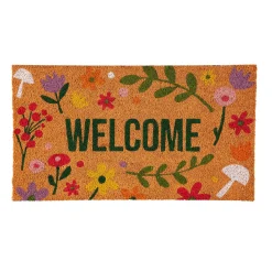 Plow & Hearth Coir Mats>Spring Floral Haven Coir Mat