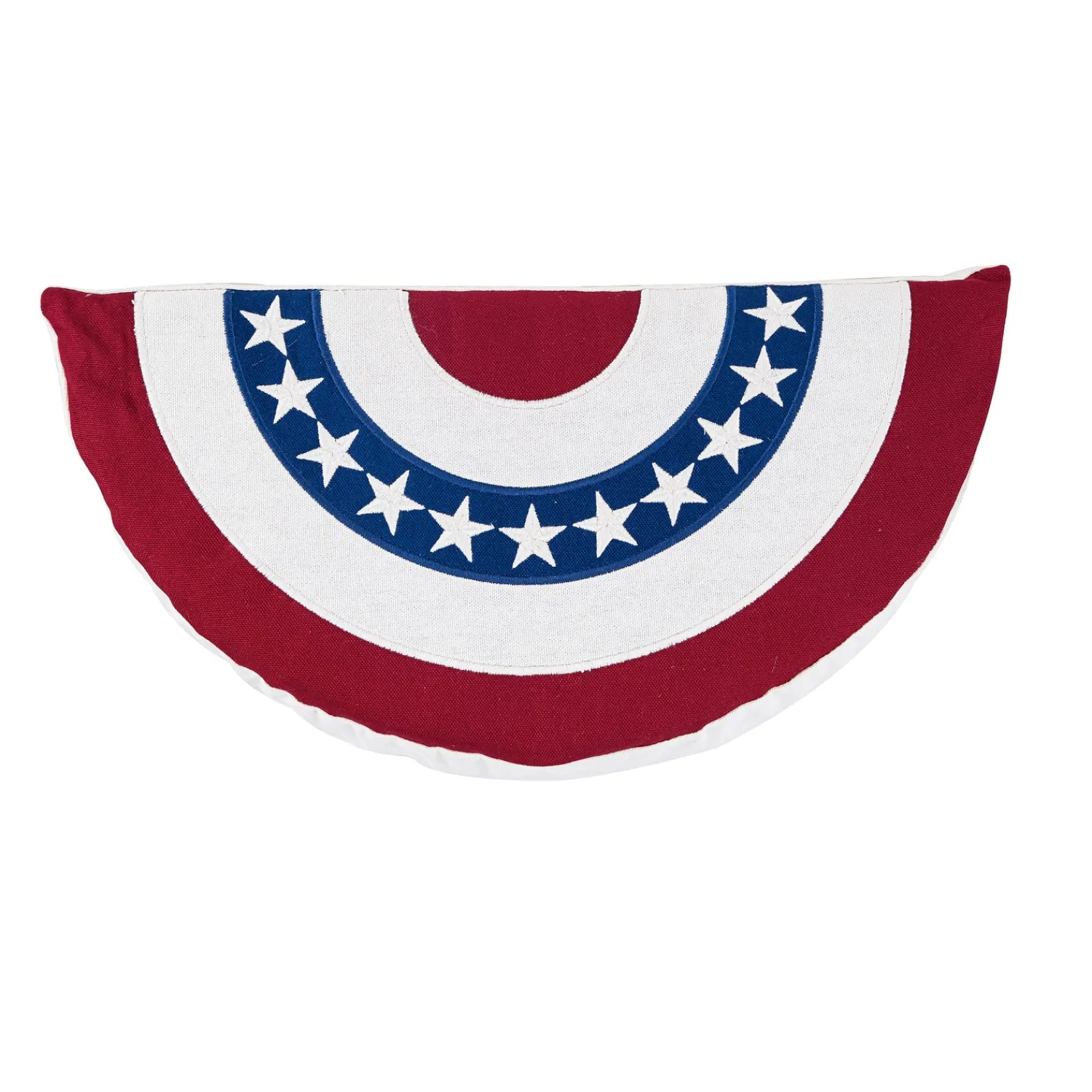 Plow & Hearth Outdoor Throw Pillows|Decorative Pillows>Star-Spangled Flag Slice Cotton Pillow