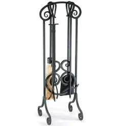 Plow & Hearth Fireplace Tool Sets>Steel Antique Scroll Fireplace Tool Set Black