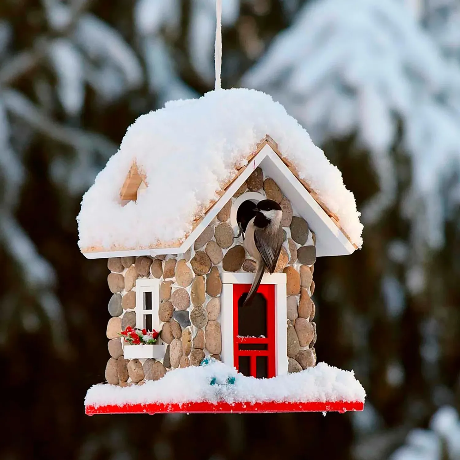 Plow & Hearth Birdhouses>Stone Cottage Birdhouse