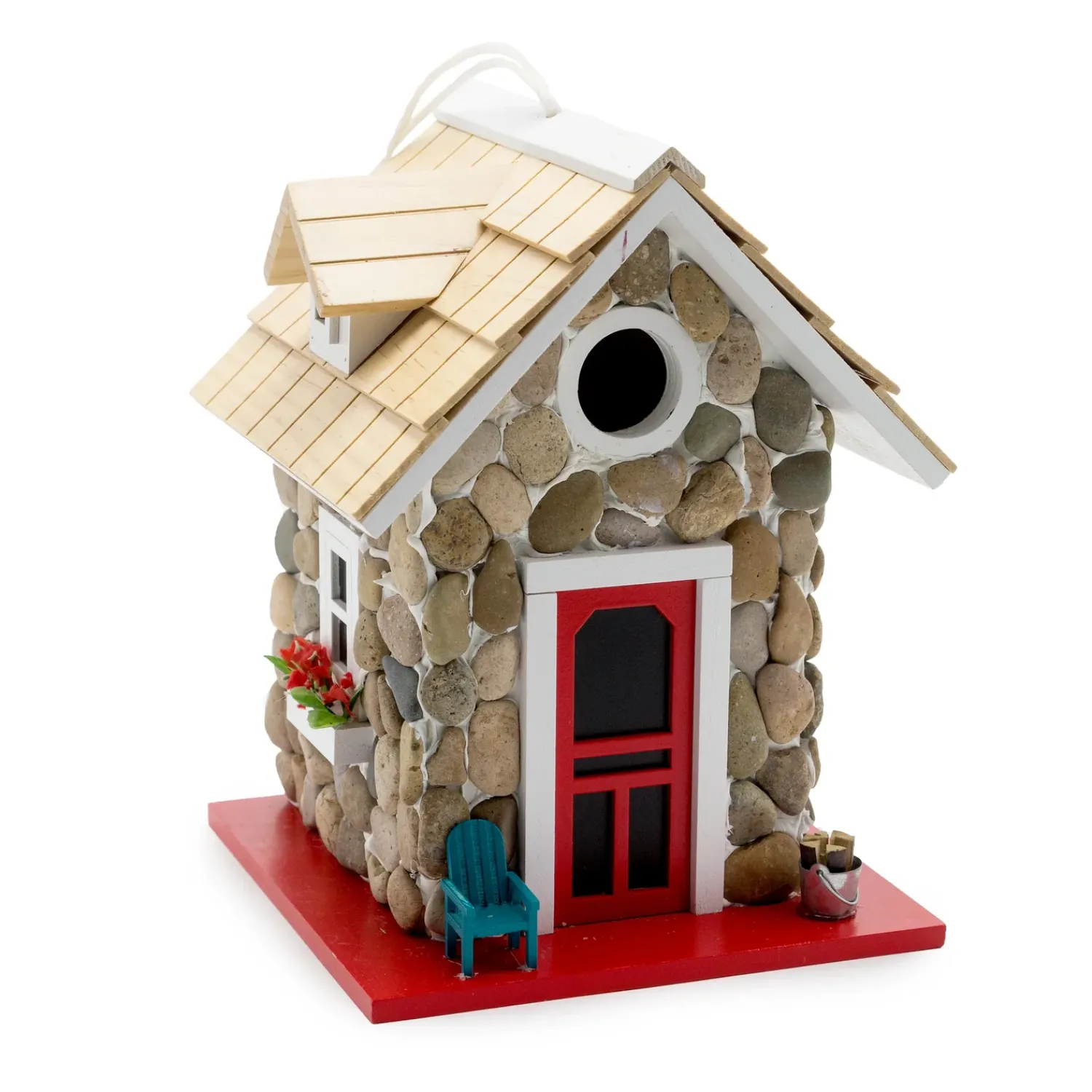 Plow & Hearth Birdhouses>Stone Cottage Birdhouse