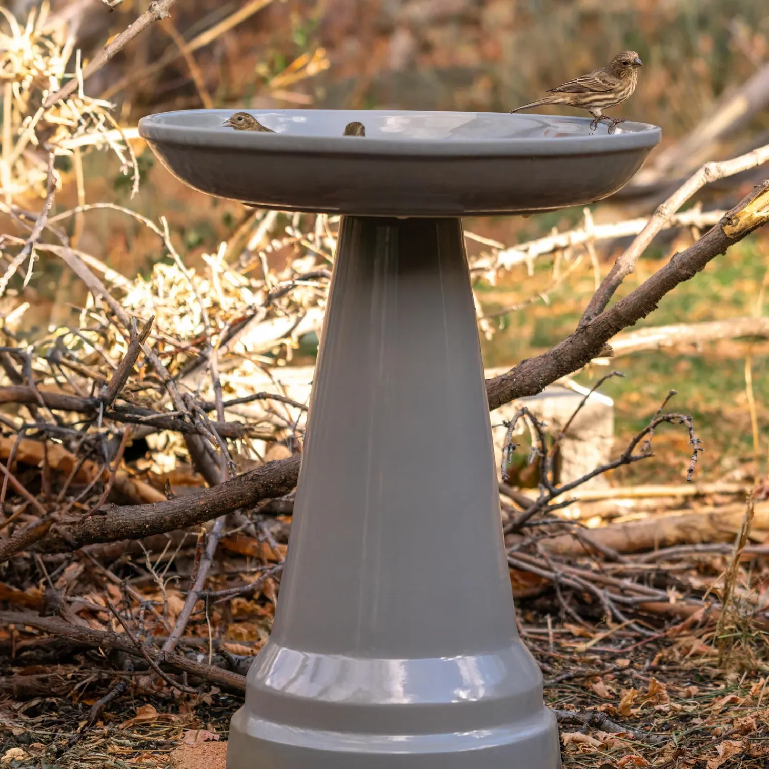 Plow & Hearth Birdbaths>Stoneware Birdbath