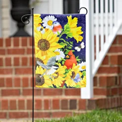 Plow & Hearth Garden Flags>Sunflower Glory Garden Suede Flag