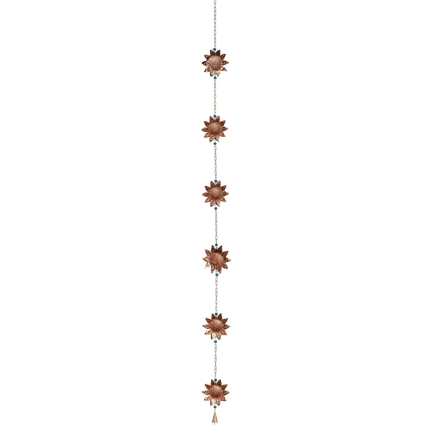 Plow & Hearth Wind Chimes & Mobiles>Sunflower Rain Chain with Glass Beads, 96" H