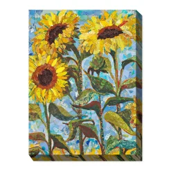 Plow & Hearth Outdoor Wall Art|Wall Art>Supercolossal Sunflowers Indoor/Outdoor Canvas Wall Art