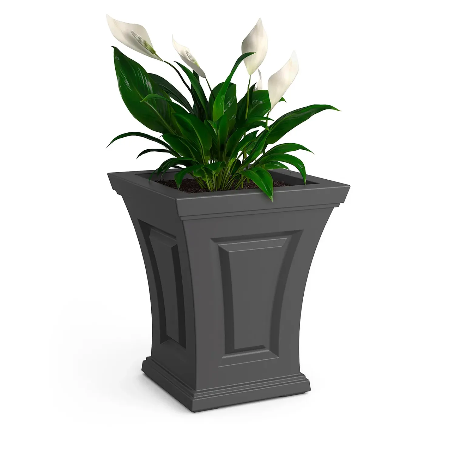 Plow & Hearth Planters & Plant Stands>Surfside Tall Self-Watering Planter, 18"H