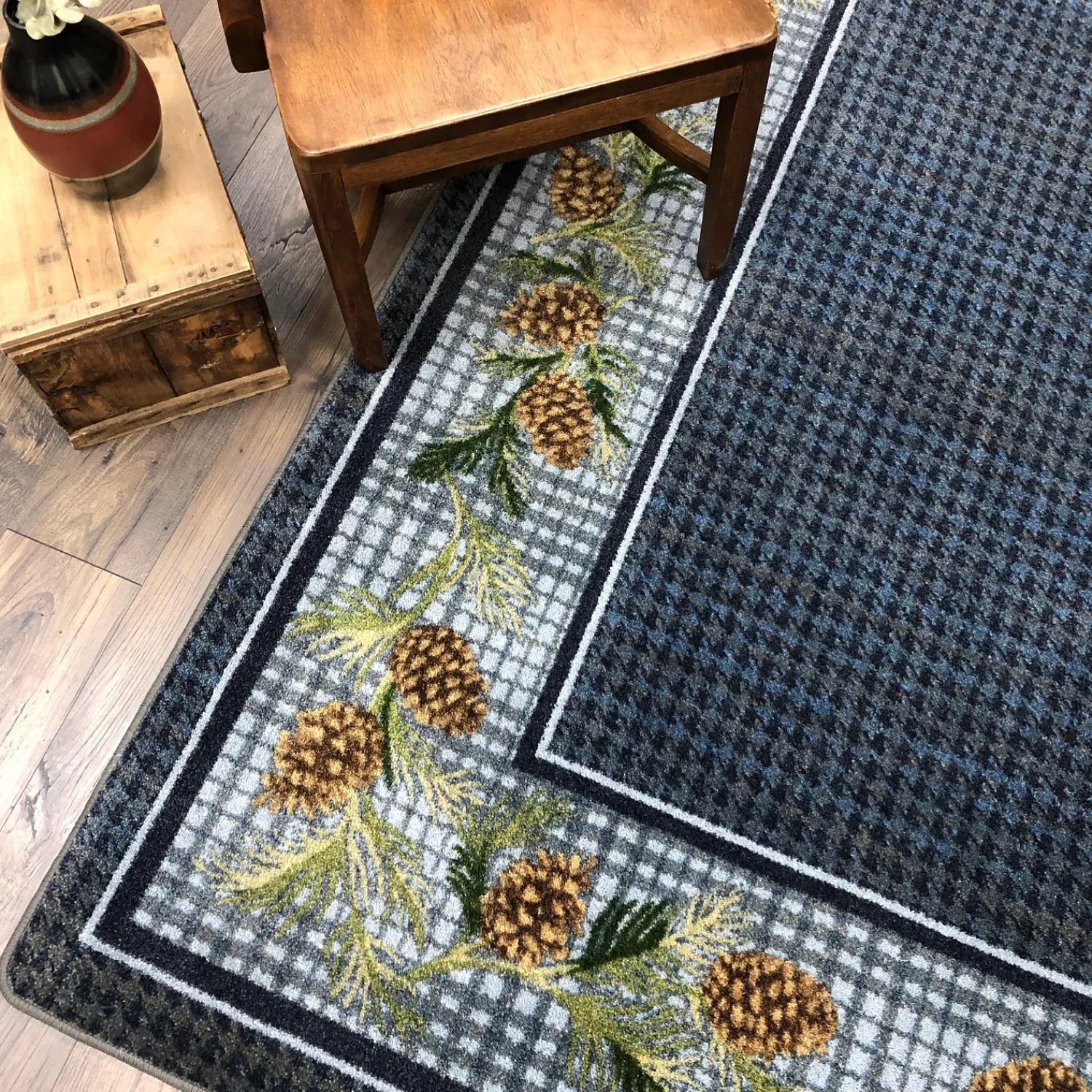 Plow & Hearth Area Rugs|Hearth Rugs>Sweetwater Pine Plaid EnduraStran Area Rug, 3'10" x 5'4"
