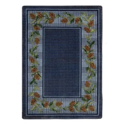 Plow & Hearth Area Rugs|Hearth Rugs>Sweetwater Pine Plaid EnduraStran Area Rug, 5'4" x 7'8"