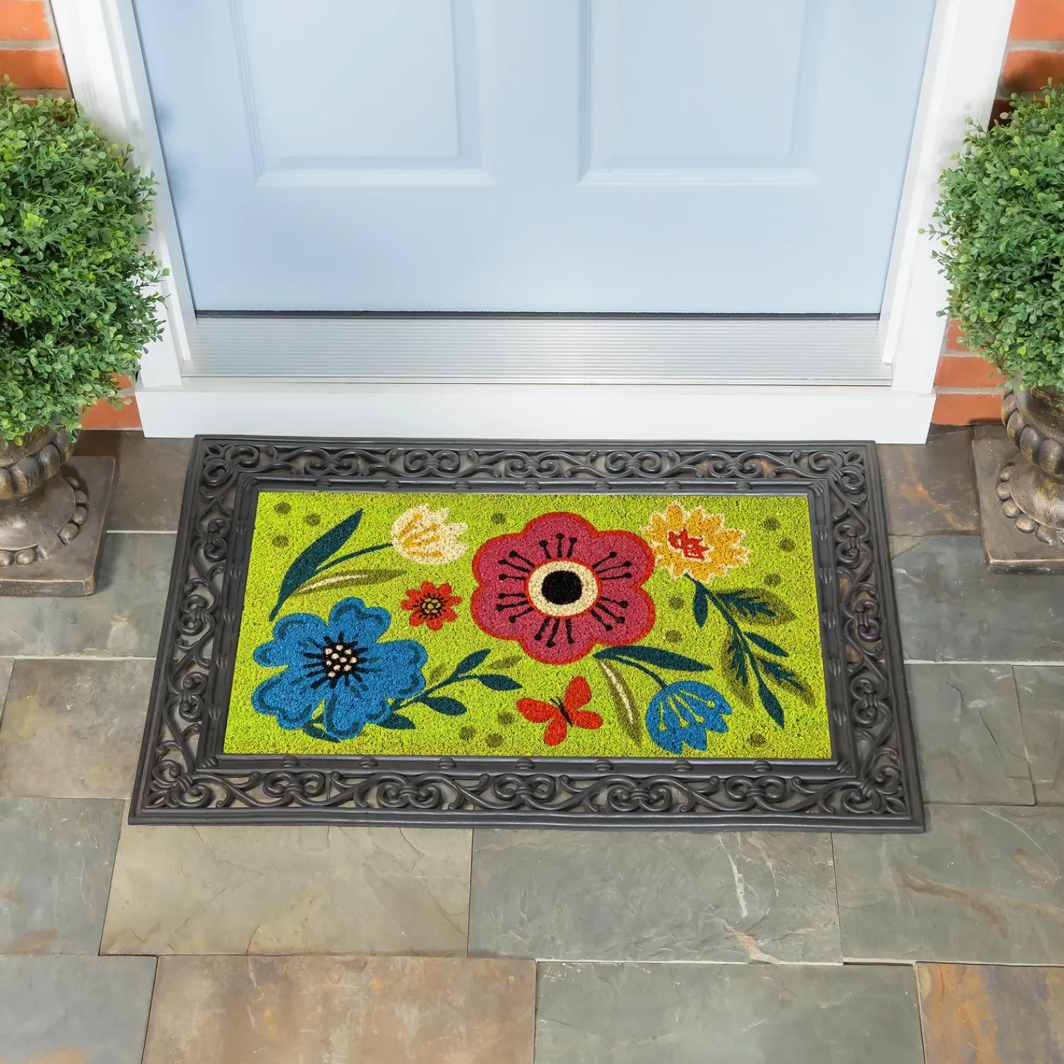 Plow & Hearth Coir Mats>Swirl Coir Mat Tray