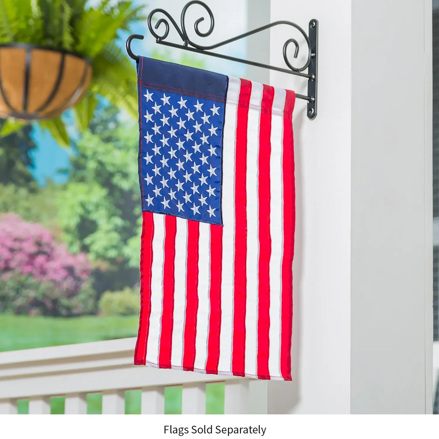 Plow & Hearth Flag Accessories>Swirl Wall-Mount Garden Flag Hanger