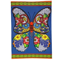 Plow & Hearth Garden Flags>Talavera Butterfly Applique Garden Flag