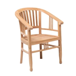 Plow & Hearth Outdoor Dining Sets>Teak Manhattan Tub Chair