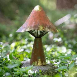Plow & Hearth Garden Statues>Terra Cotta Metal Mushroom Garden Statue