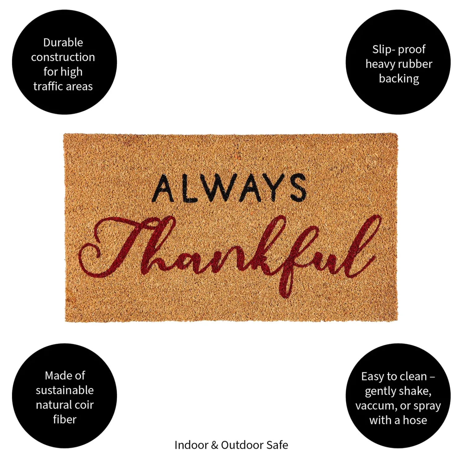 Plow & Hearth Coir Mats>Thankful Coir Mat