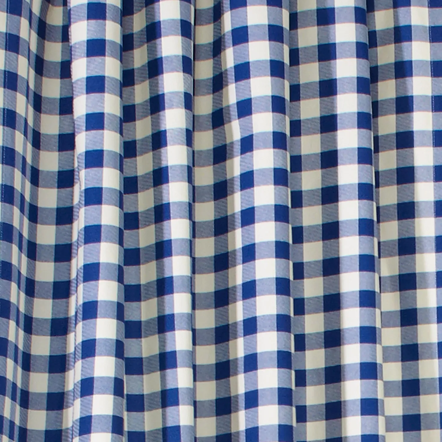 Plow & Hearth Curtain Panels>Thermalogic Check Tab-Top Curtain Pair, 63"L x 80"W Blue
