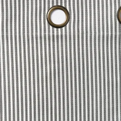 Plow & Hearth Curtain Panels>Thermalogic Insulated Ticking Stripe Grommet Top Curtain Pair, 84"L Double-Width