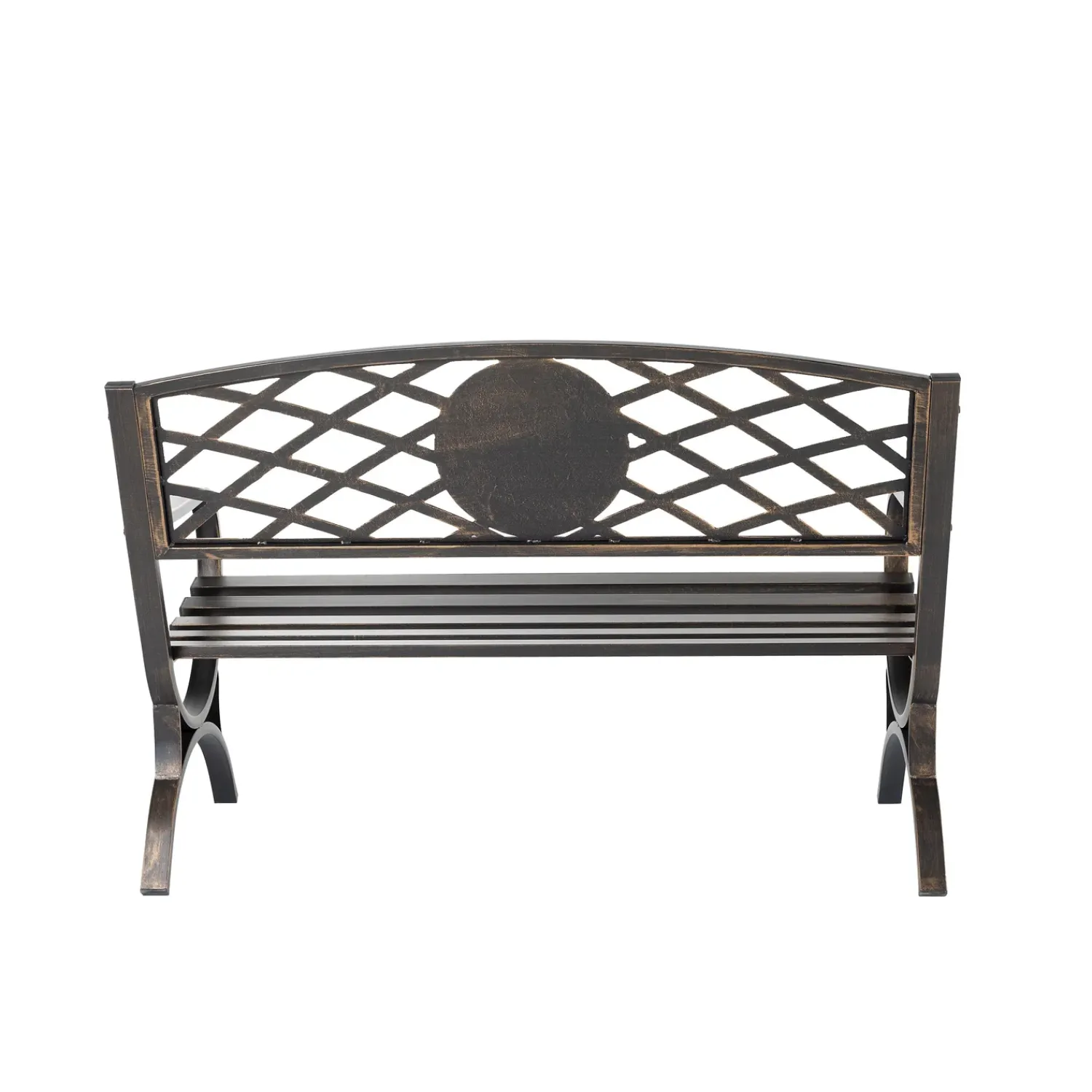 Plow & Hearth Memorial & Garden Plaques|Outdoor Benches>Thoughts & Hearts Memorial Metal Garden Bench
