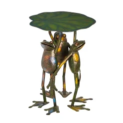 Plow & Hearth Accent Tables|Outdoor Side Tables>Three Frogs Standing Side Table