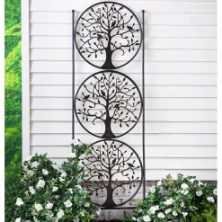 Plow & Hearth Arbors & Trellises>Tree of Life Trio Metal Garden Trellis