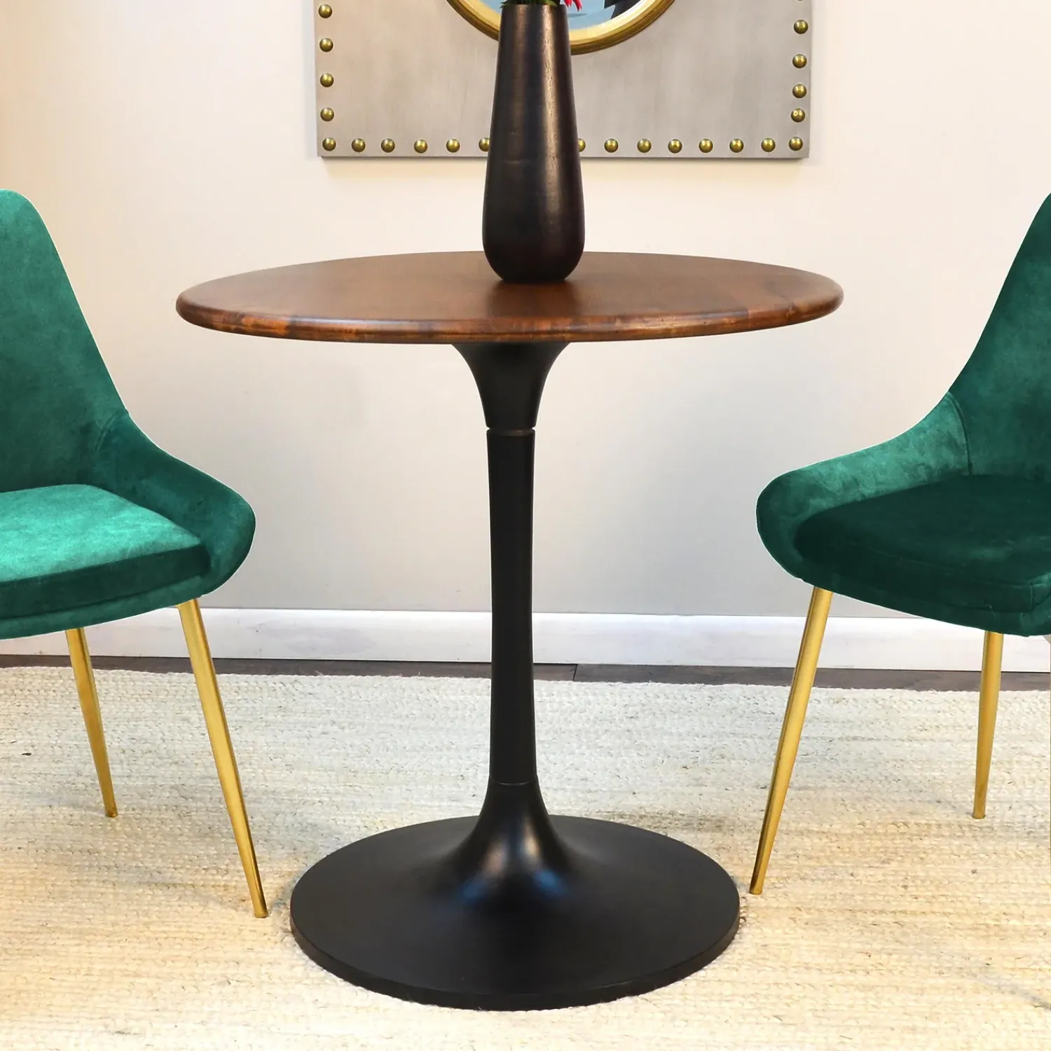 Plow & Hearth Accent Tables>Tulip Dining Table, 30" Black