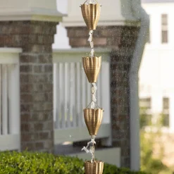 Plow & Hearth Wind Chimes & Mobiles>Tulip Hanging Garden Rain Chain