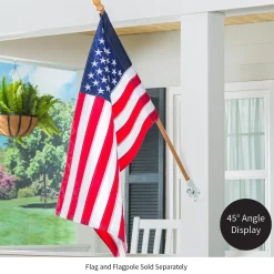 Plow & Hearth Flag Accessories>Two-Position Aluminum House Flag Bracket with White Finish