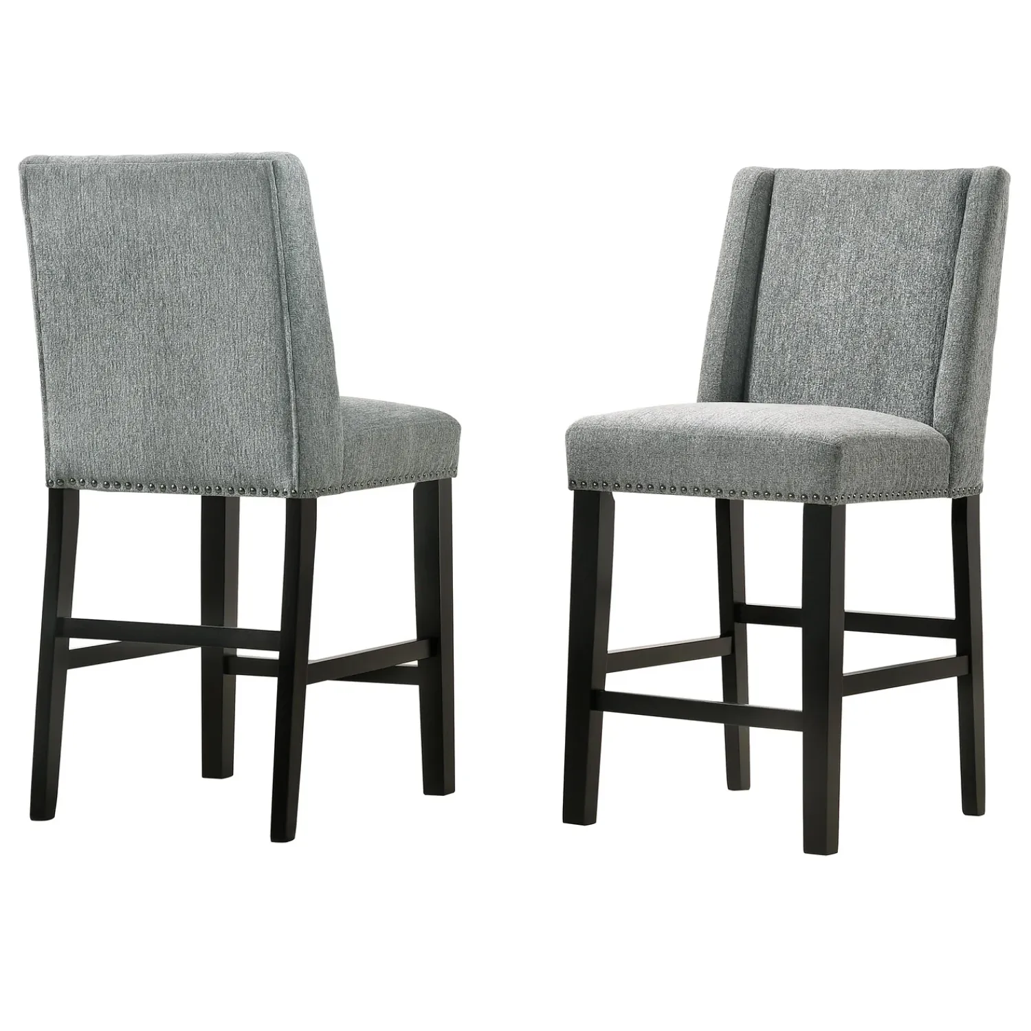 Plow & Hearth Chairs & Rockers|Rockers & Gliders>Upholstered Chair-Style 24" Counter Stools, Set of 2