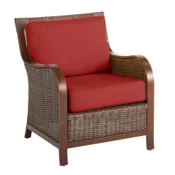 Plow & Hearth Chairs & Rockers|Rockers & Gliders>Urbanna Premium Wicker Chair with Luxury Cushions