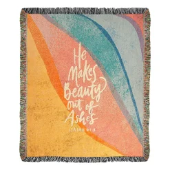 Plow & Hearth Throws & Blankets>USA-Made He Makes Beauty Cotton Tapestry Throw