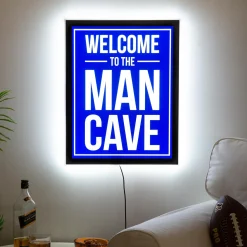 Plow & Hearth Wall Art>USA-Made Lighted Man Cave Wall Décor