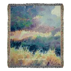 Plow & Hearth Throws & Blankets>USA-Made Lord is My Light Cotton Tapestry Throw