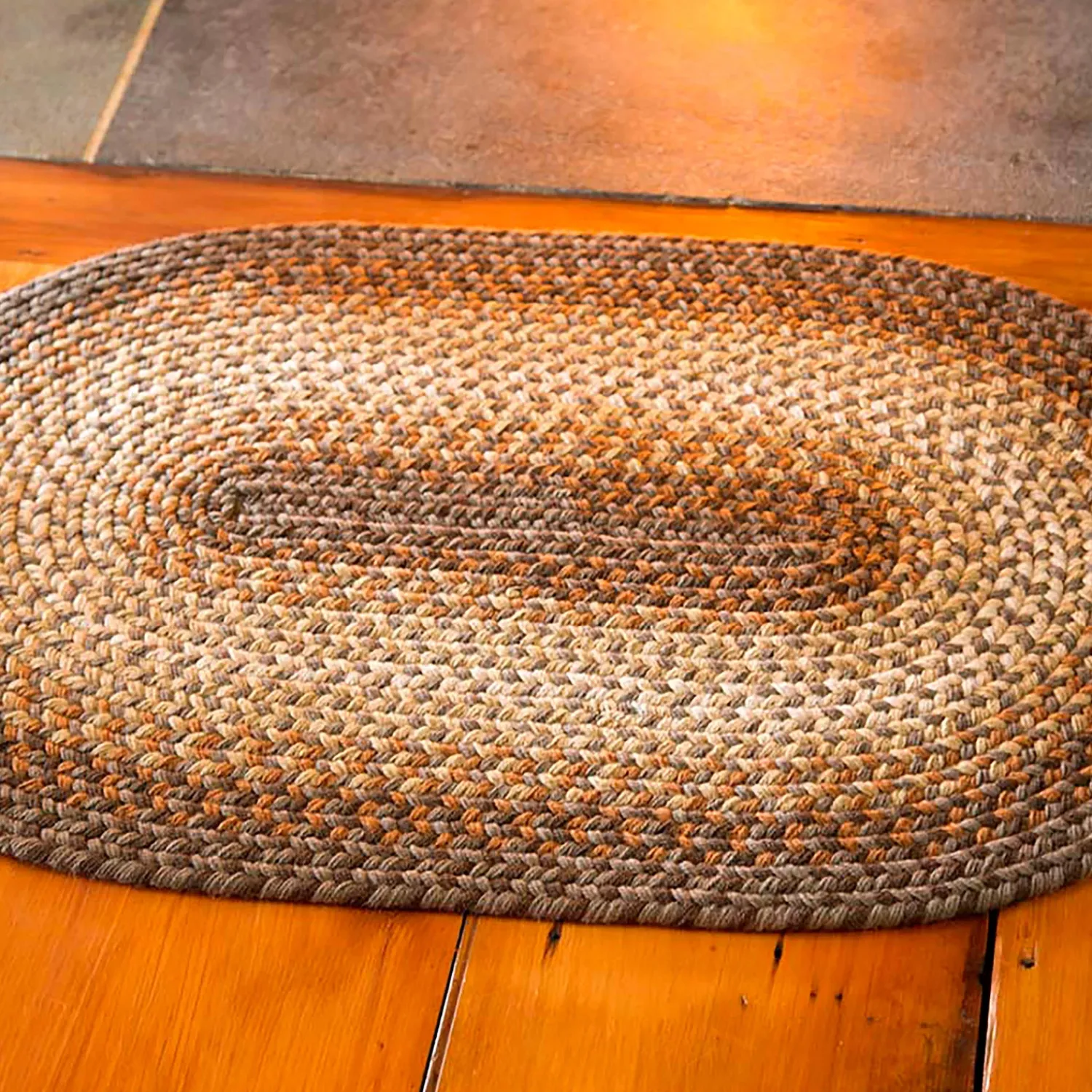 Plow & Hearth Area Rugs>USA-Made Wool Braided Virginia Rug, 2' x 3'