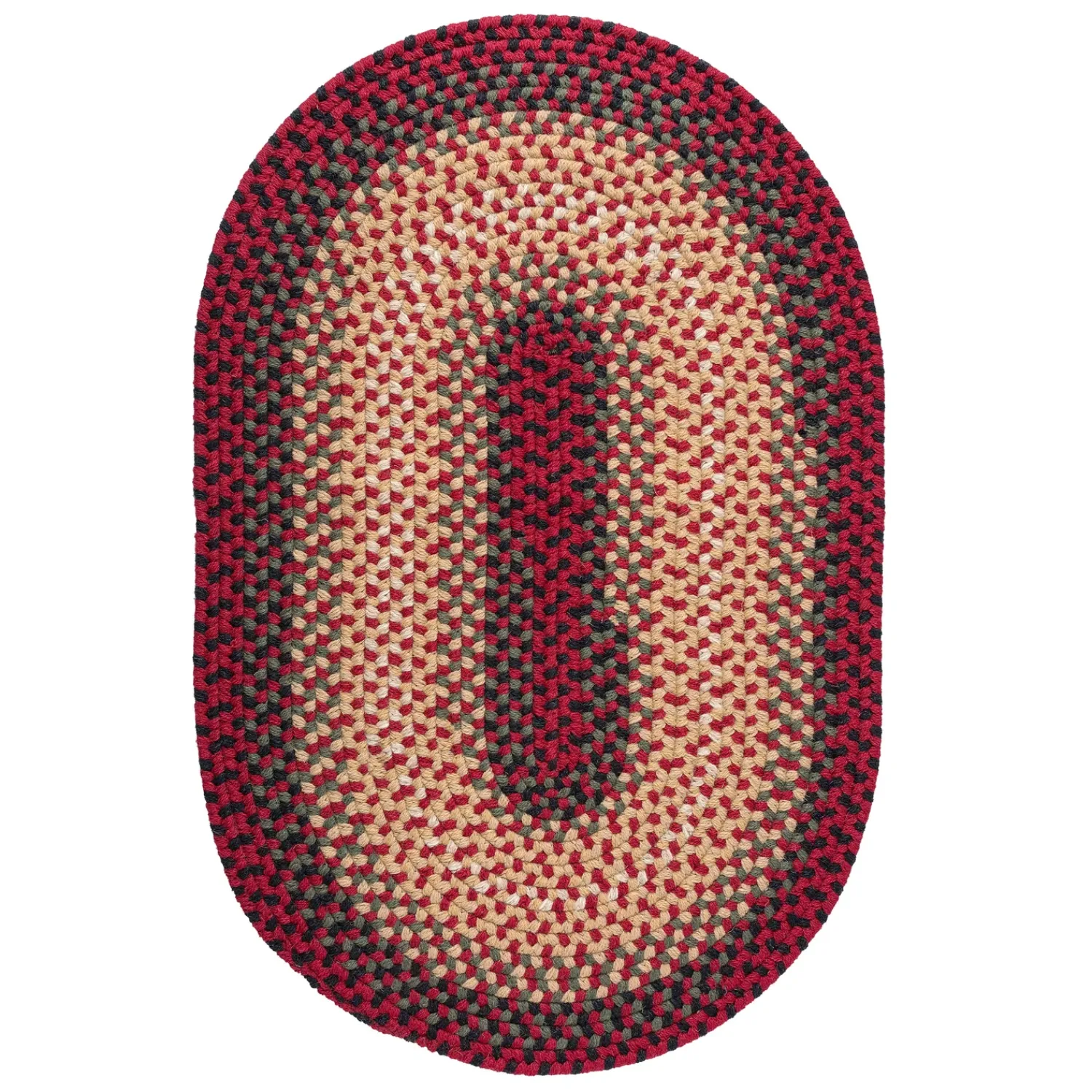 Plow & Hearth Area Rugs>USA-Made Wool Braided Virginia Rug, 2' x 3'