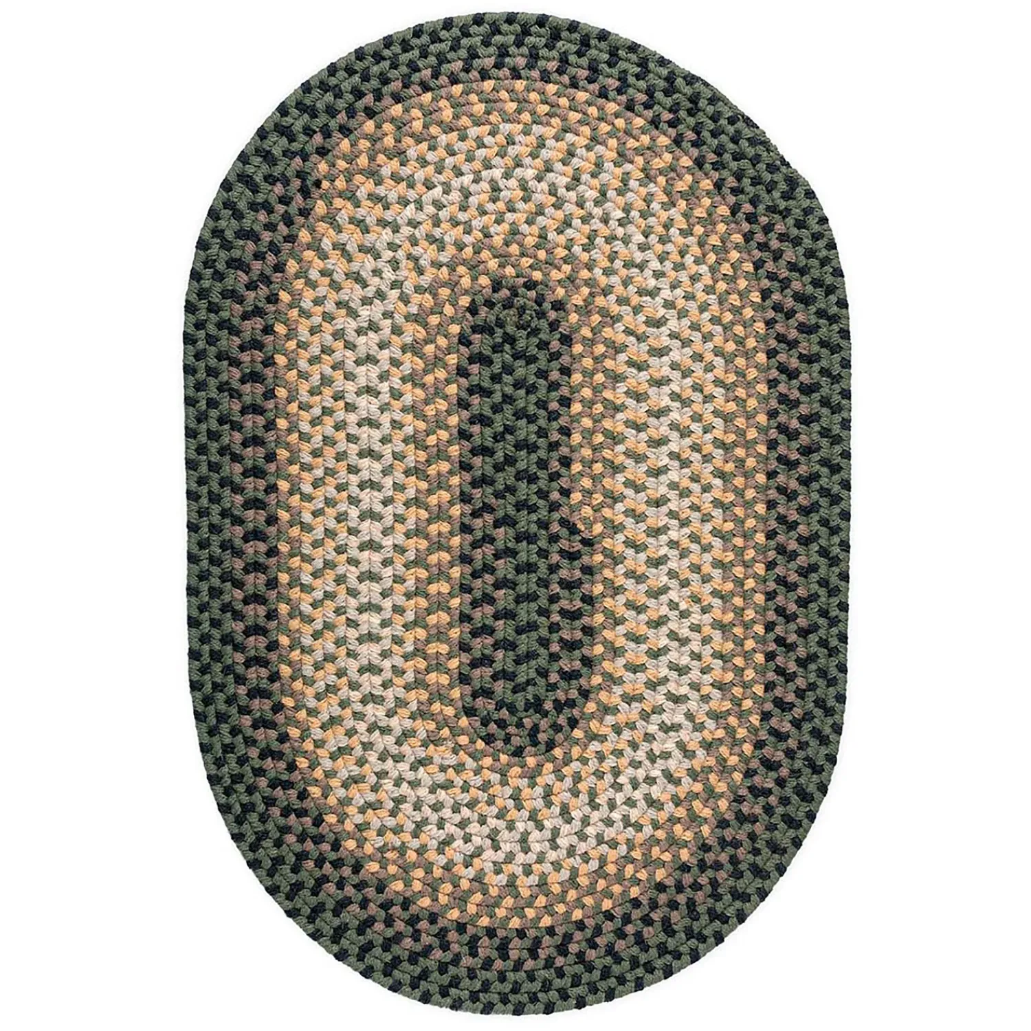 Plow & Hearth Area Rugs>USA-Made Wool Braided Virginia Rug, 7' x 9'