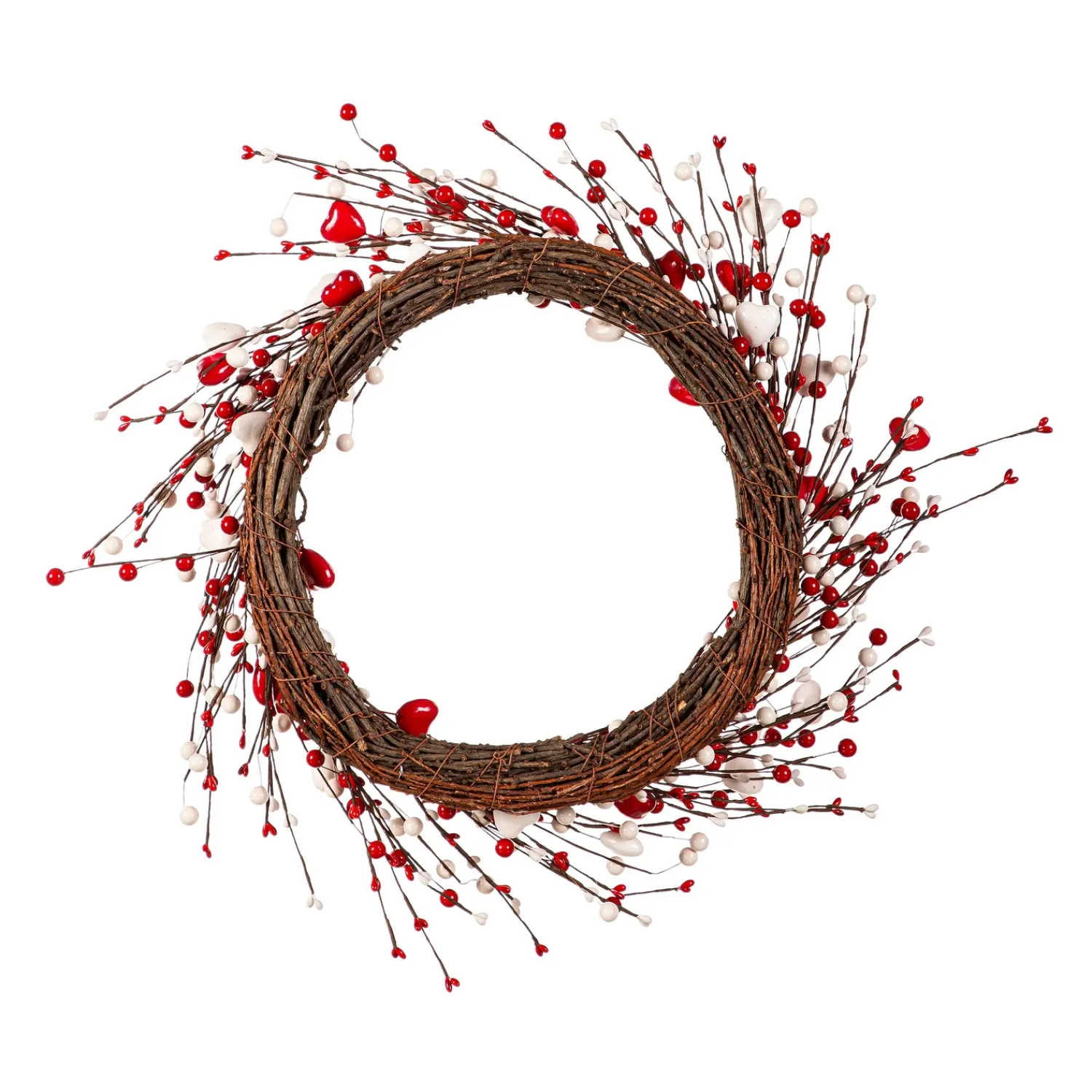 Plow & Hearth Wreaths>Valentine Heart Wreath, 20"H
