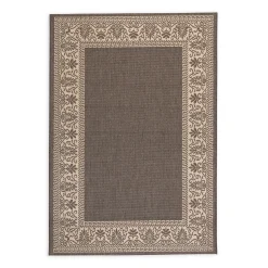 Plow & Hearth Area Rugs>Veranda Border Indoor/Outdoor Rug, 5'3"x 7'6"