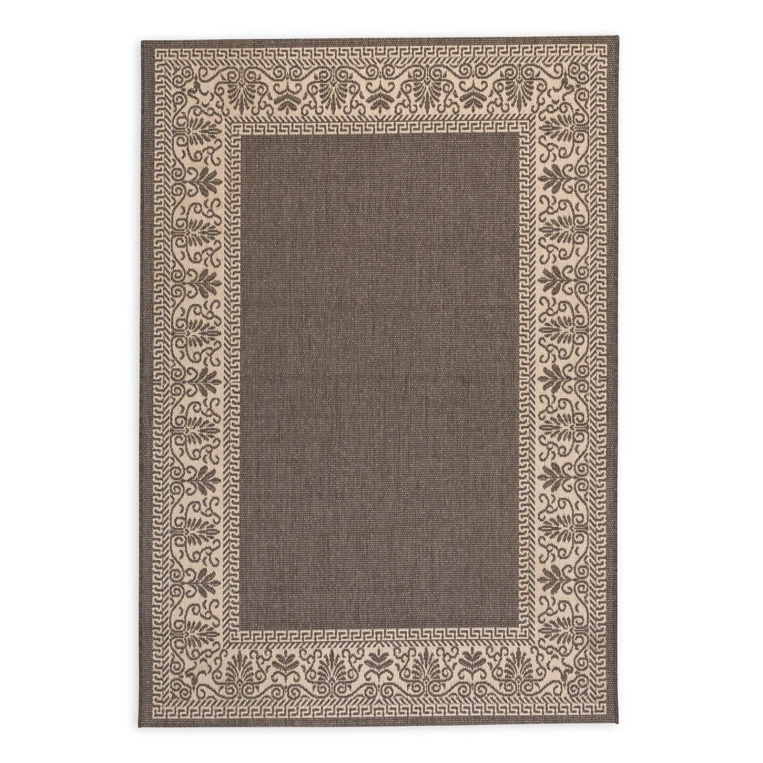 Plow & Hearth Area Rugs>Veranda Border Indoor/Outdoor Rug, 5'3"x 7'6"