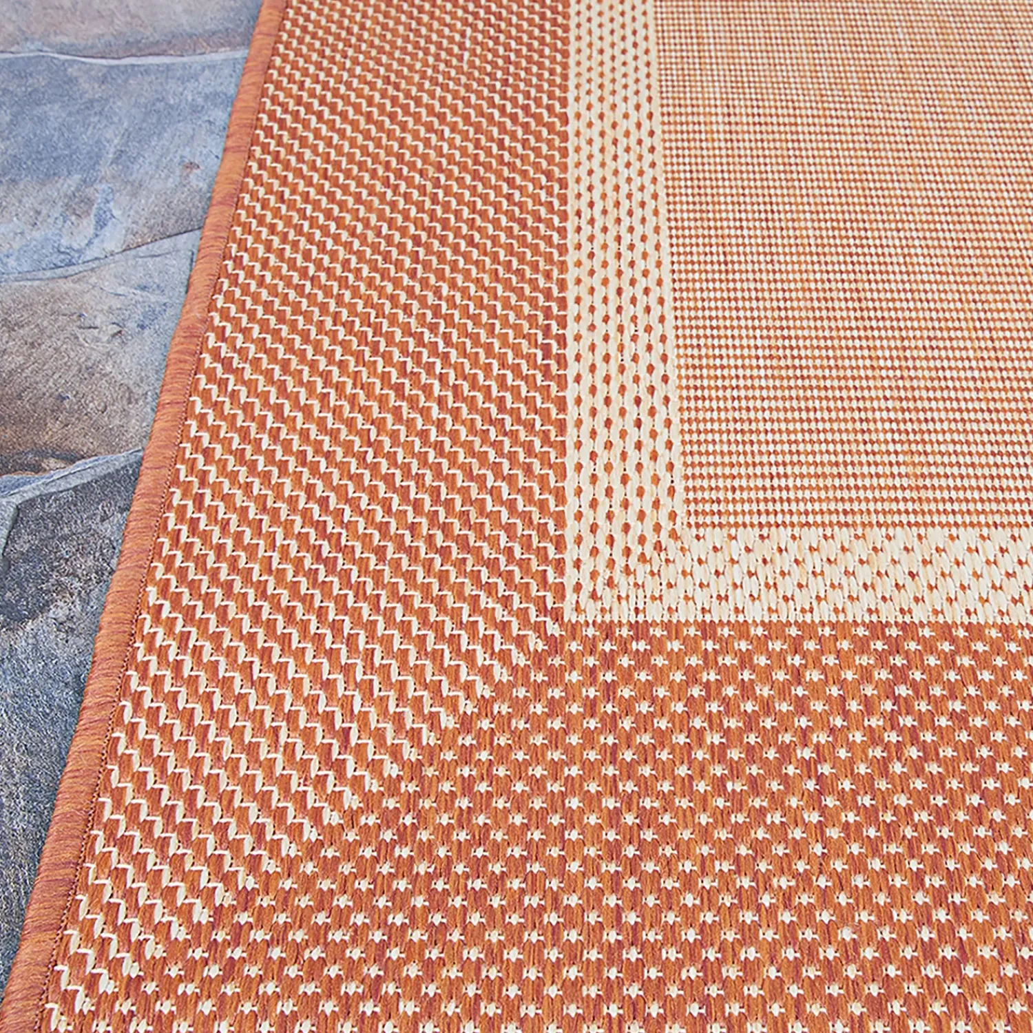 Plow & Hearth Area Rugs>Veranda Framework Indoor/Outdoor Polypropylene Rug, 3'9" x 5'5"