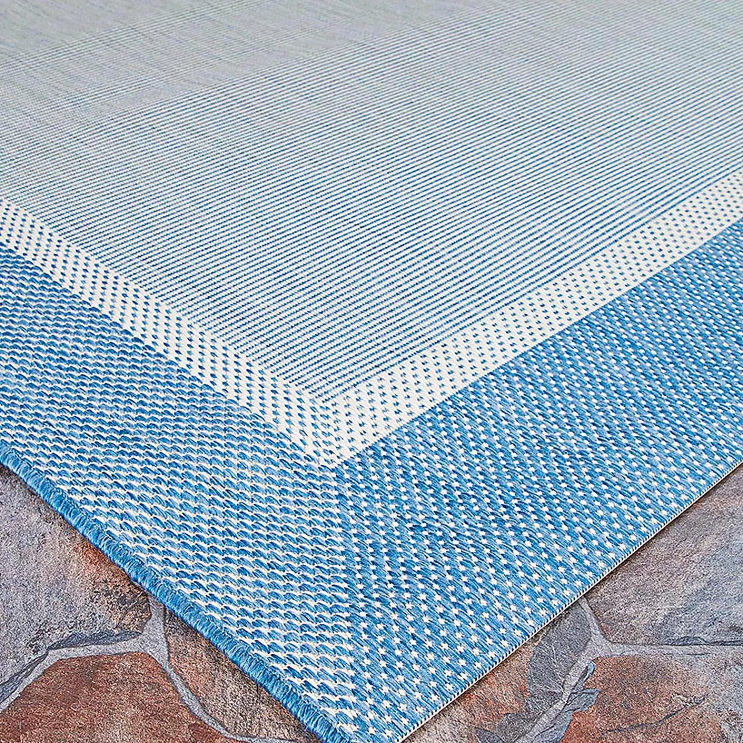Plow & Hearth Area Rugs>Veranda Framework Indoor/Outdoor Polypropylene Rug, 3'9" x 5'5"