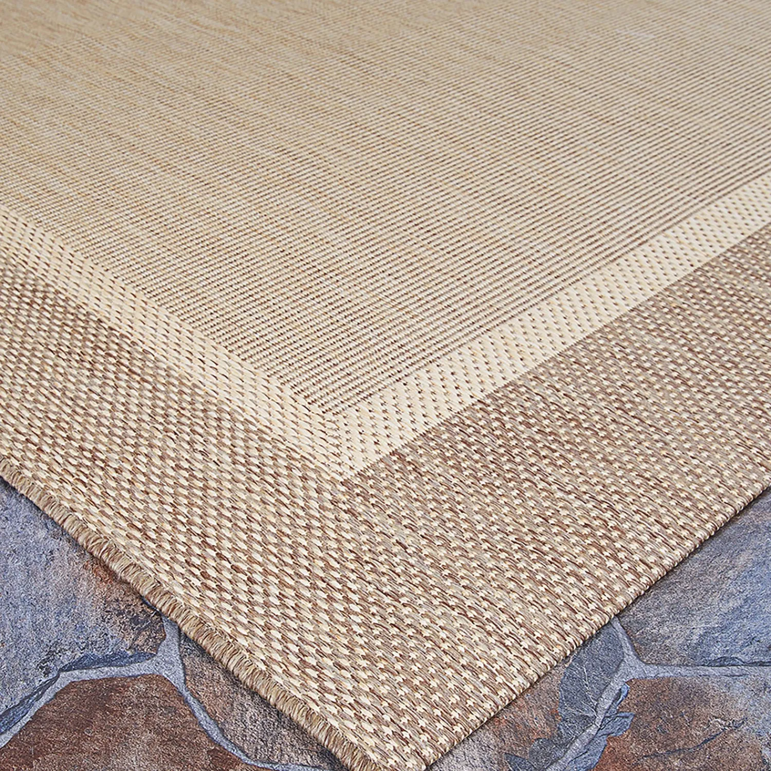 Plow & Hearth Area Rugs>Veranda Framework Indoor/Outdoor Polypropylene Rug, 3'9" x 5'5"