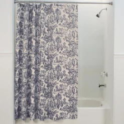 Plow & Hearth Bath Accessories>Victoria Park Toile Cotton Shower Curtain