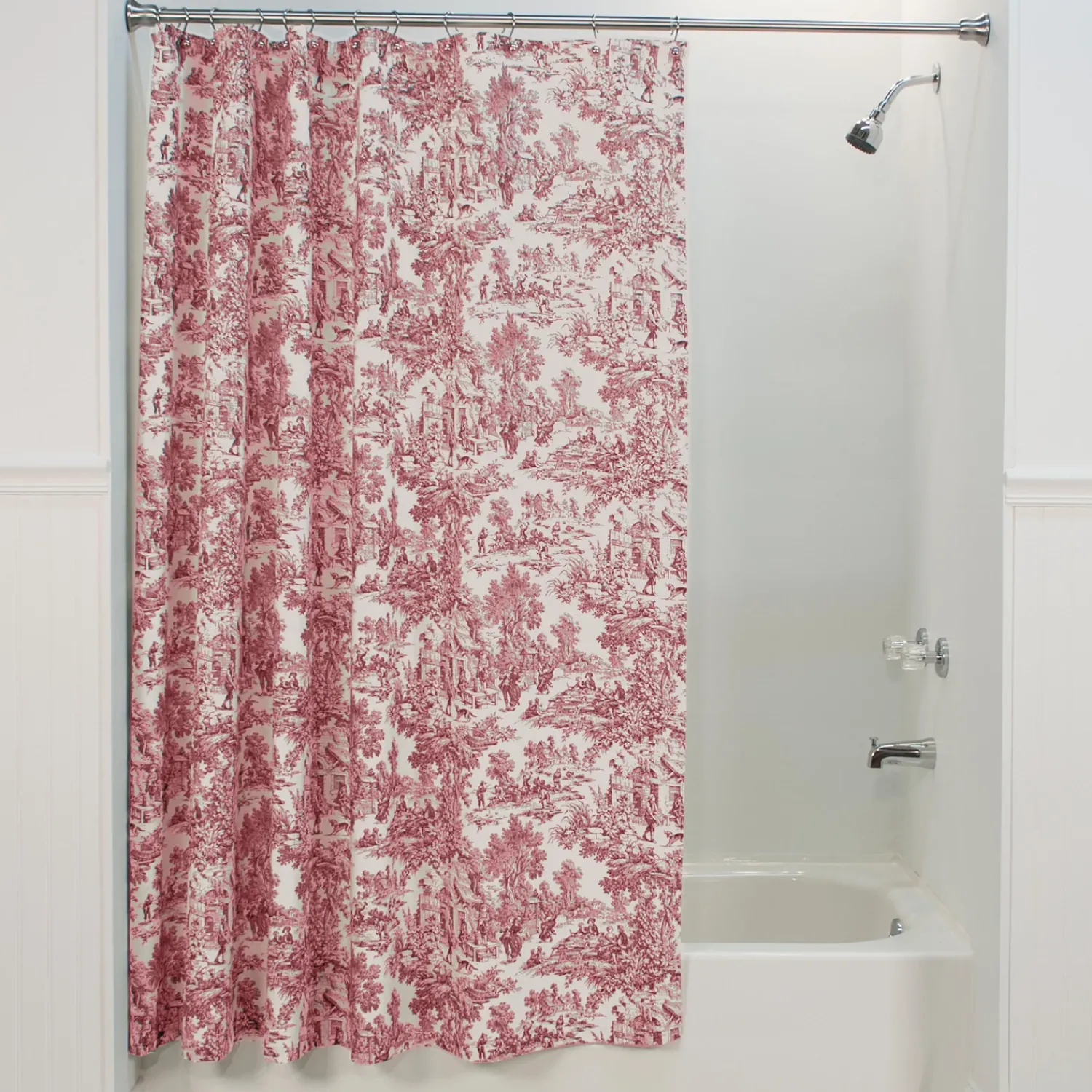 Plow & Hearth Bath Accessories>Victoria Park Toile Cotton Shower Curtain