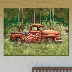 Plow & Hearth Outdoor Wall Art|Wall Art>Vintage Patriot Indoor/Outdoor Canvas Wall Art