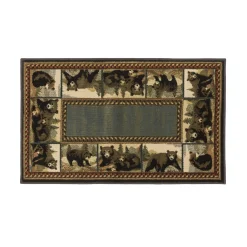 Plow & Hearth Area Rugs|Hearth Rugs>Vista Bear Posing Rug, 30" x 50"