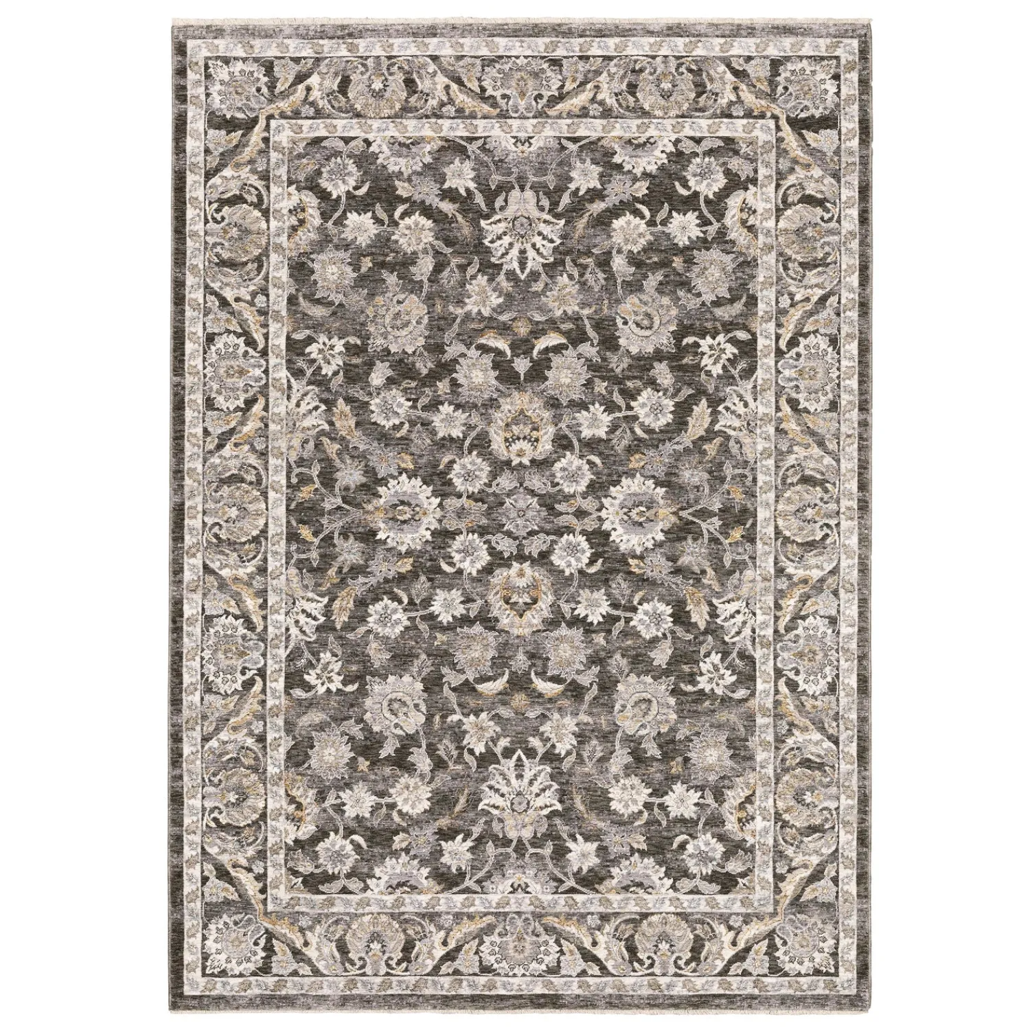 Plow & Hearth Area Rugs>Wakefield Border Polyester Rug, 2' x 3'