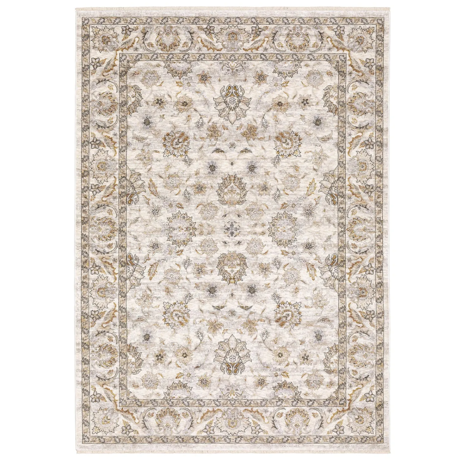 Plow & Hearth Area Rugs>Wakefield Border Polyester Rug, 3'3" x 5'