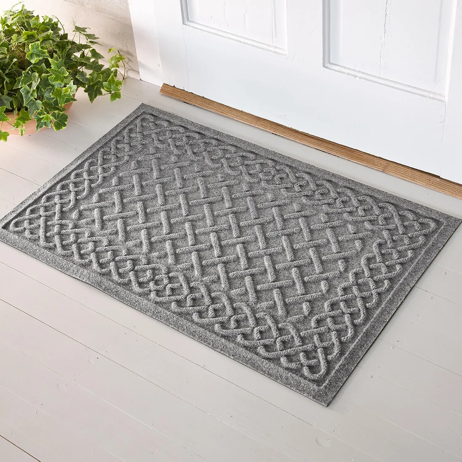 Plow & Hearth Waterhog Doormats>Waterhog Cable Weave Doormat, 3' x 7'