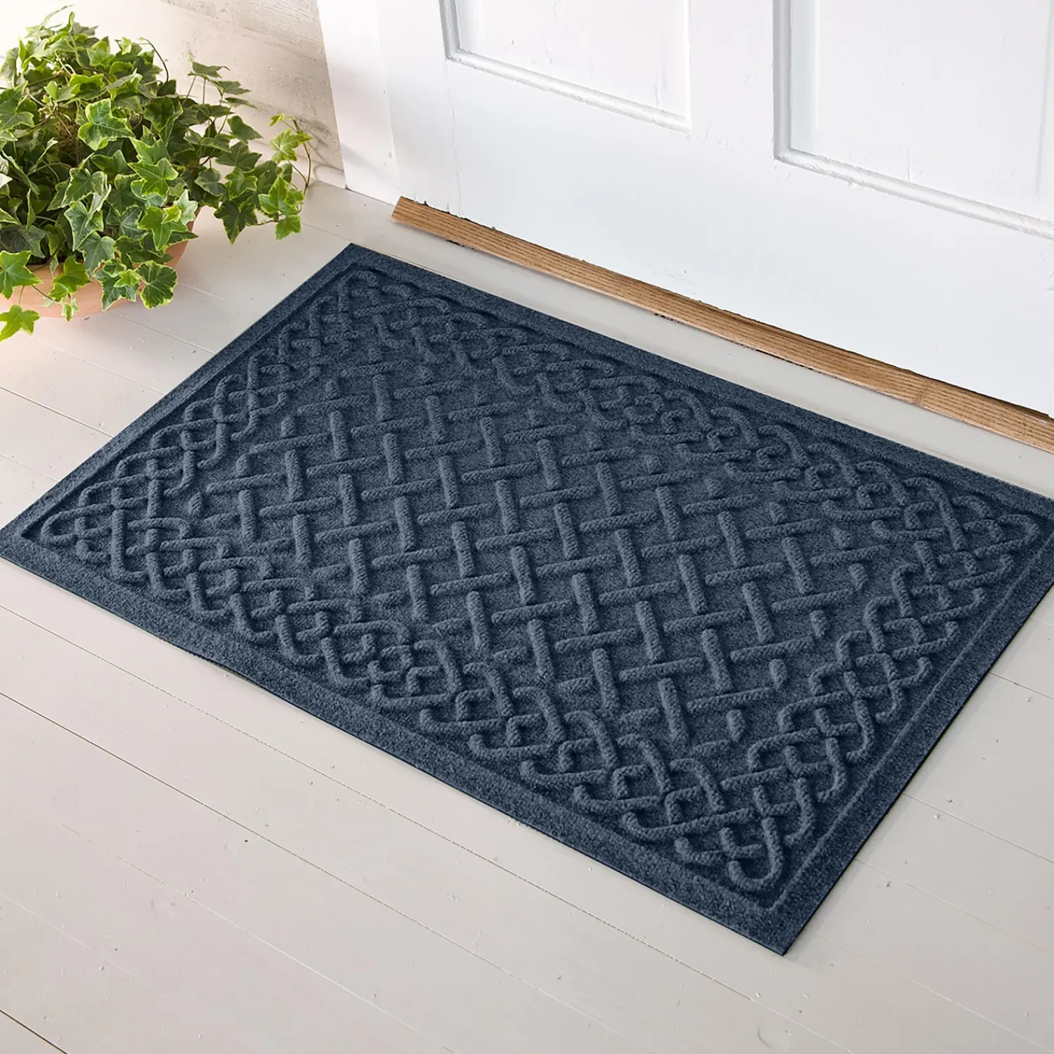 Plow & Hearth Waterhog Doormats>Waterhog Cable Weave Doormat, 3' x 7'