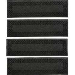 Plow & Hearth Stair Treads|Waterhog Doormats>Waterhog Cable Weave Stair Tread Mats, Set of 4
