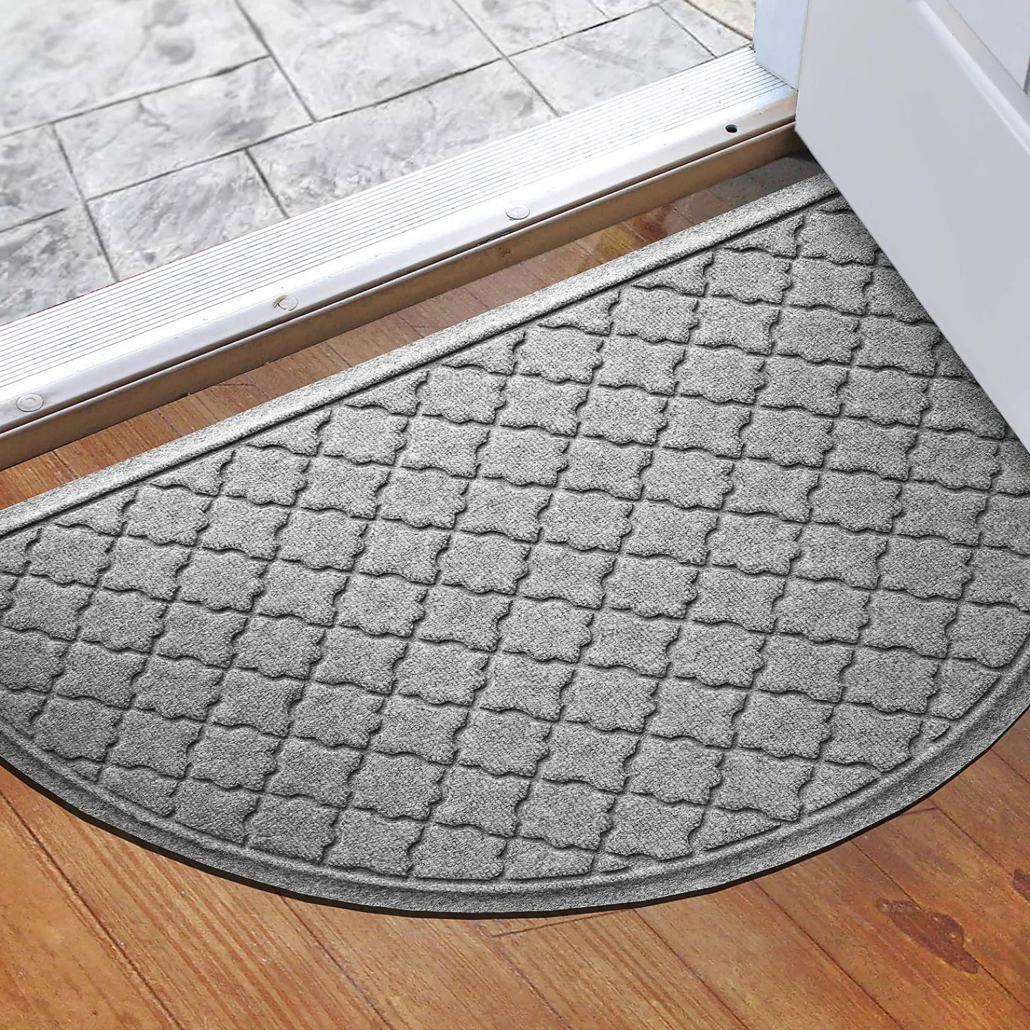Plow & Hearth Waterhog Doormats>WaterHog Cordova 24"x39" Half Round Indoor Outdoor Doormat